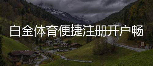 白金体育便捷注册开户畅享高品质娱乐乐趣
