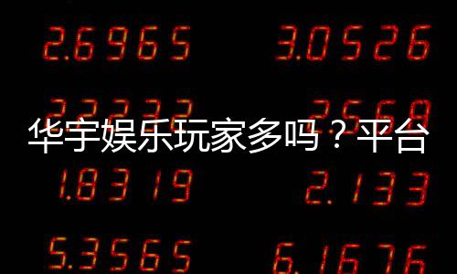 华宇娱乐玩家多吗？平台人气火爆程度深度解析