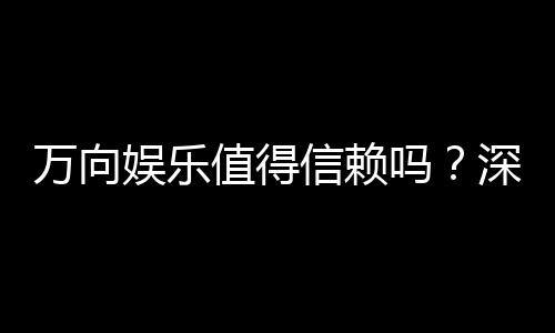 万向娱乐值得信赖吗？深度解析其平台安全性与玩家真实体验