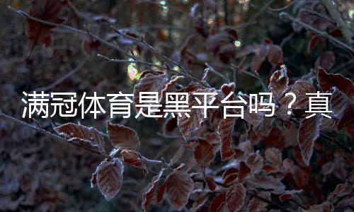 满冠体育是黑平台吗？真相揭秘、资质查验与用户维权指南