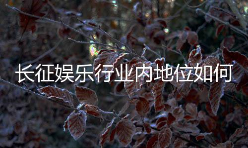 长征娱乐行业内地位如何？揭秘其市场影响力与玩家口碑