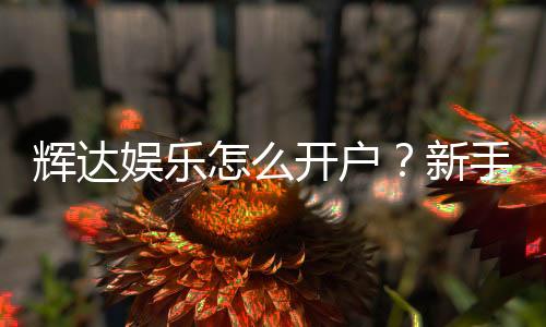 辉达娱乐怎么开户？新手必看注册流程与优惠详解